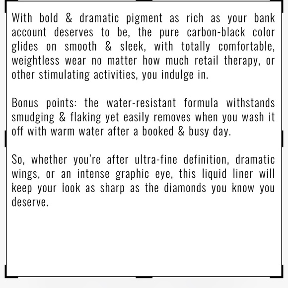 Il Makiage Black Card Waterproof Liquid Eyeliner New - Picture 4 of 4